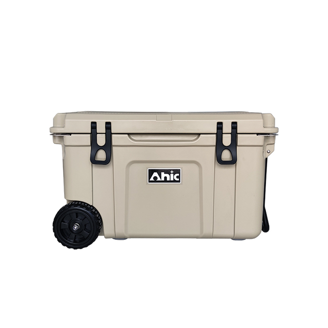 DL55 Hard Cooler Ice Chest with Wheels for Camping Fishing