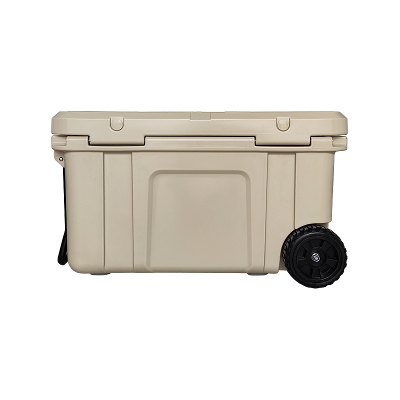 DL55 Hard Cooler Ice Chest with Wheels for Camping Fishing