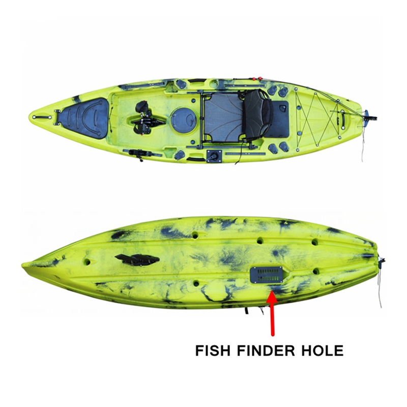 Single Person Sea Kayak for Fishing And Camping LLDPE Rotomolded Hull Material Rowing Boat